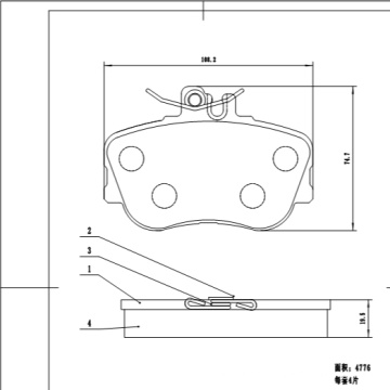 D645 front auto ceramic brake pads semi-metallic factory price brake pad for mercedes benz